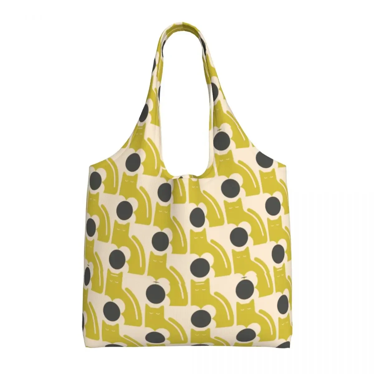 Пользовательские Poppy Cat Orla Kiely продуктовые сумки-тоут для покупок женские