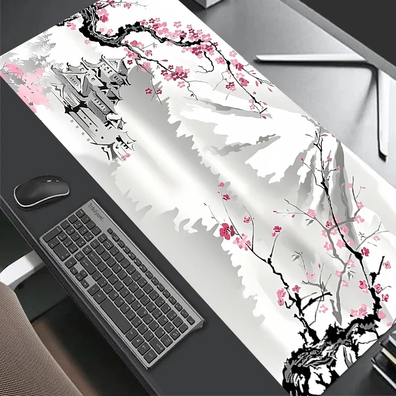

Sakura Japanese Cherry Blossom Mouse Pad XL Gaming Mousepad XXL Keyboard Pad Non-Slip Carpet Laptop Mat Mousepad for Home Office