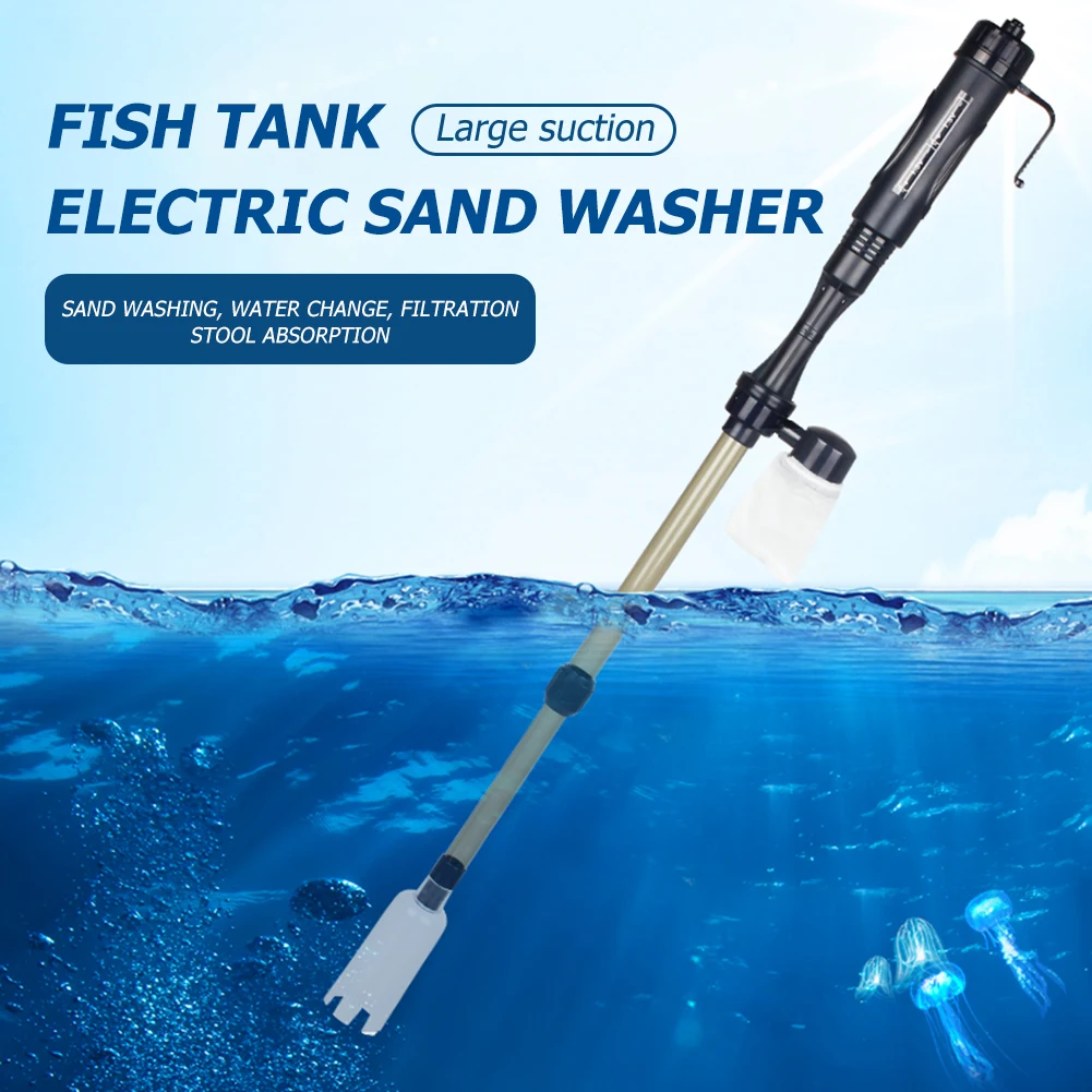 

Aquarium Electric Gravel Cleaner Water Change Pump Cleaning Tools Water Changer Siphon for Fish Tank Water Filter Pump