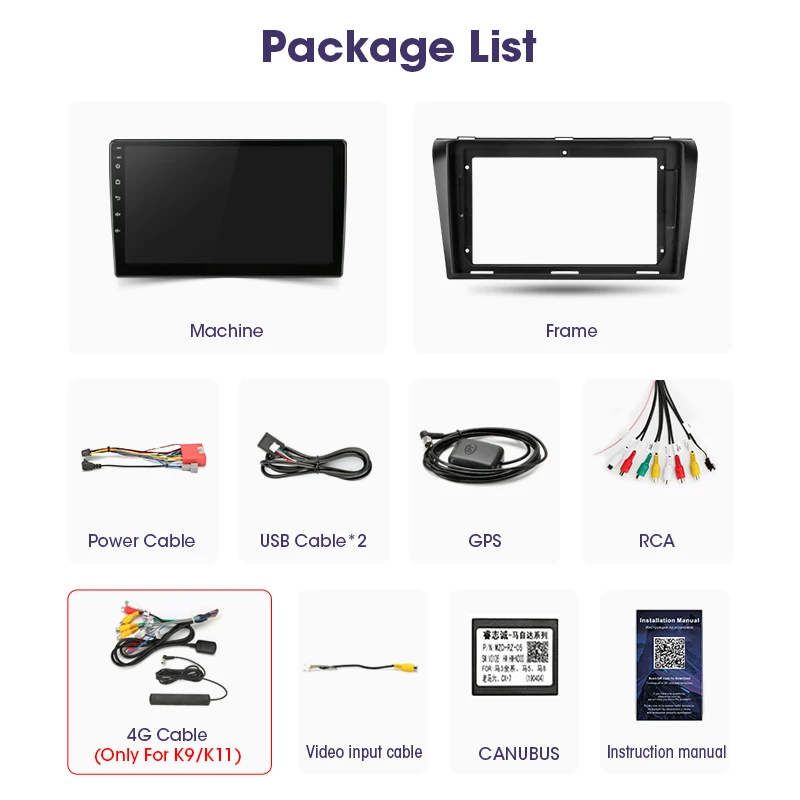 Автомобильный радиоприемник Srnubi Android 10 для Mazda 3 2009-2013 мультимедийный видеоплеер 2