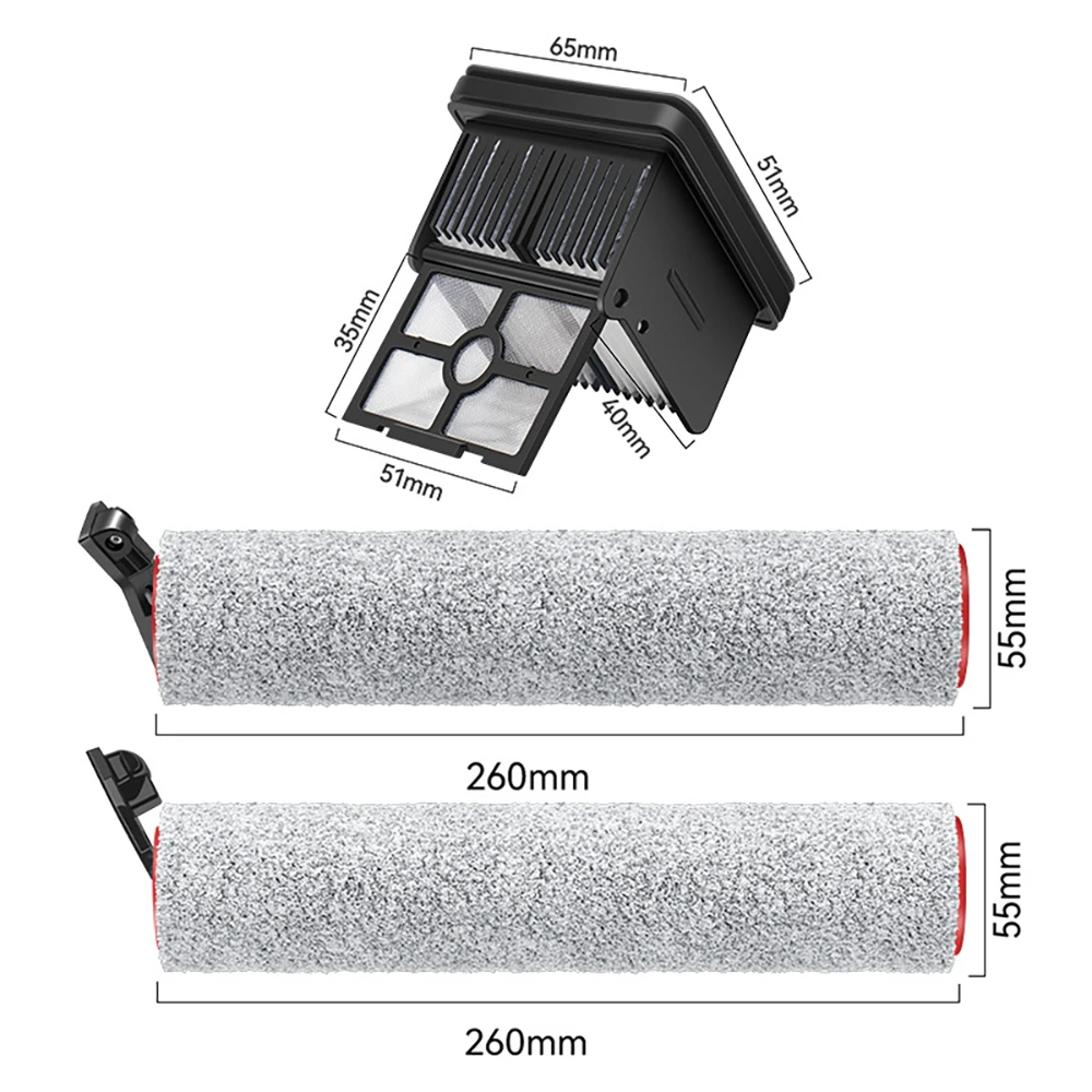 Оригинальные аксессуары мягкая щетка с фильтром Hepa для Dreame M13 M13S H13 Pro M12 запасные