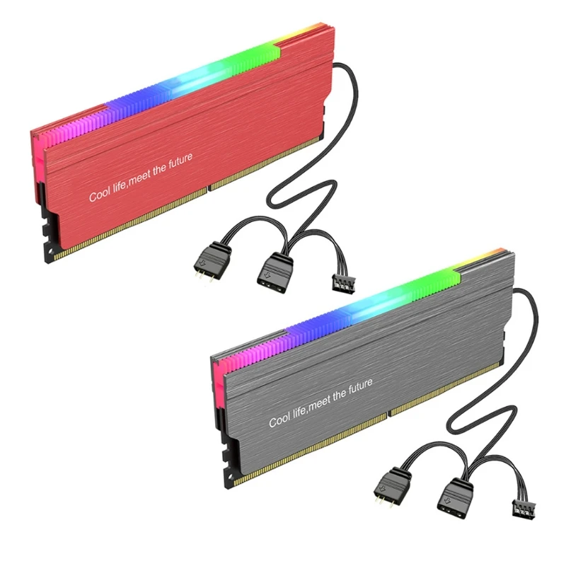 

Охлаждающий жилет памяти RGB компьютера 5 В 3-контактный радиатор ARGB с быстрым рассеиванием тепла