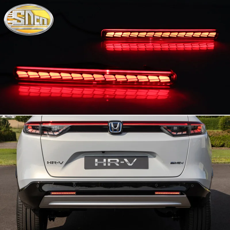 Luz LED de parachoques para coche, Reflector dinámico de señal de giro para Honda HR-V HRV 2022 2023, funciones 3 en 1, luz antiniebla trasera de 12V