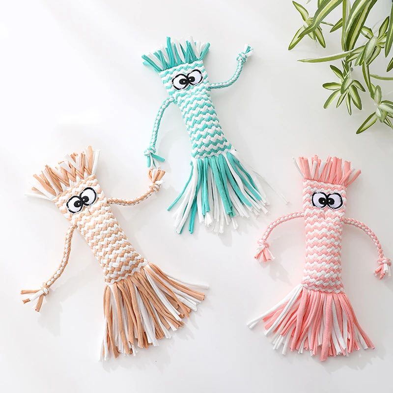 

1PC Funny Plush Knitted Scarecrow Doll Toy Creative Squeeze Sound Relief Stress Relieving Interactive Toys For Children Adults