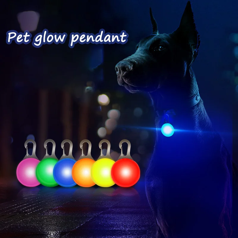 

LED USB Luminous Dog Cat Collar Pendant Glowing Charm Lights Safety Lights for Night Walking Pet Collar Supplies Accessorie