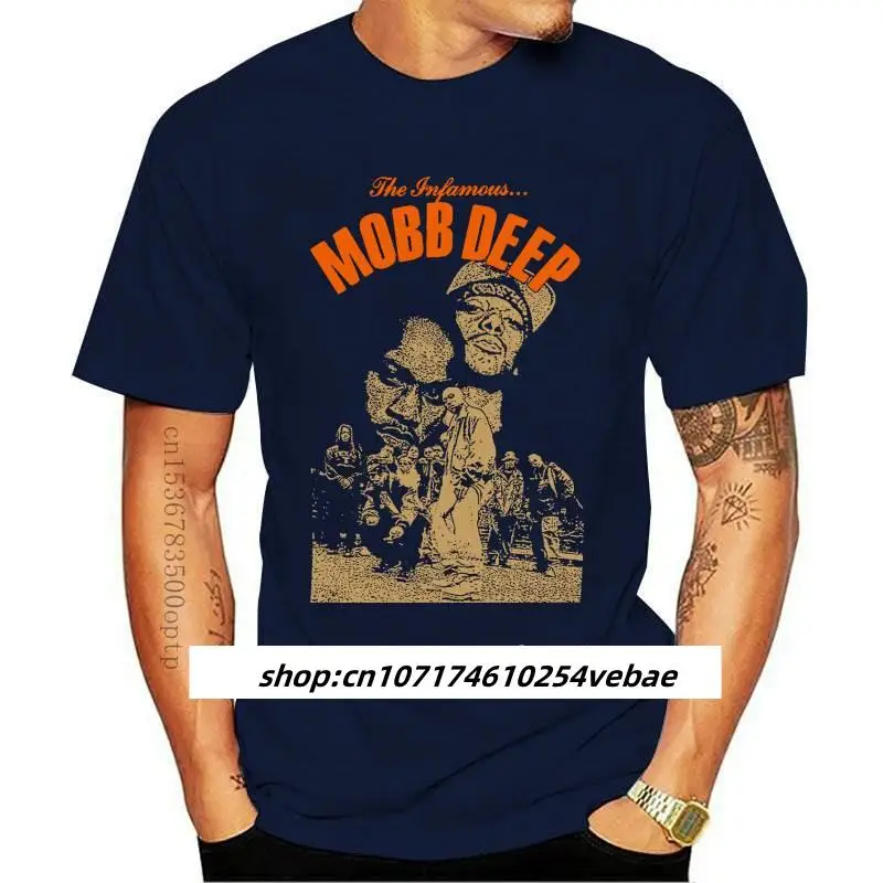 

New Mobb Deep T Shirt The Infamous Chopped & Booted Hip Hop Rap Tee Clothing