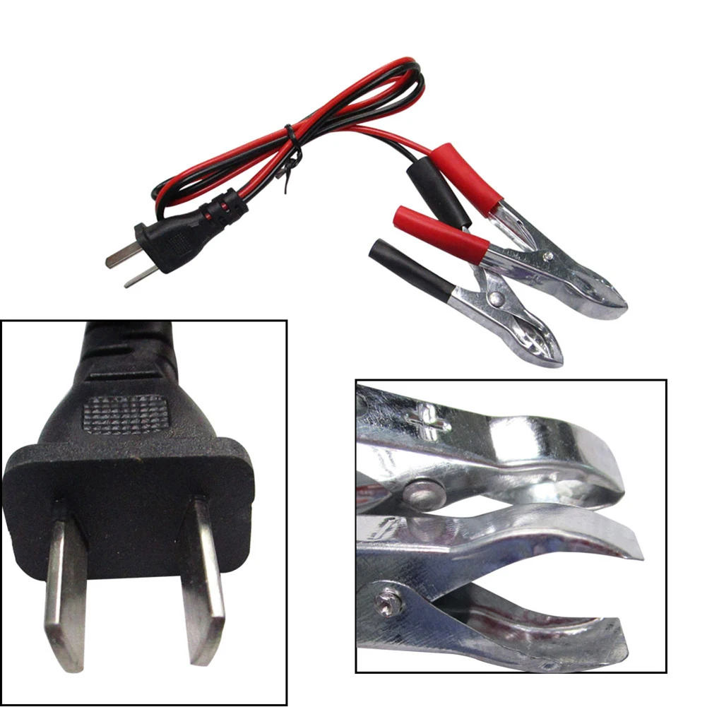 

V Type Gasoline Engine Battery Charging Cable 12V With Clip Battery Cable With Plug Red/Black For Plug Gasoline-Generator Tools