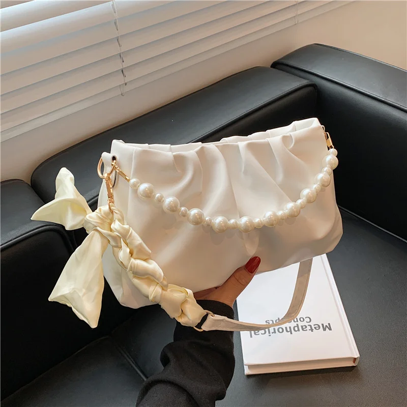 

Летние маленькие женские сумки, женская сумка для подмышек в складку с эффектом облака, нишевые сумки для женщин, новинка 2023