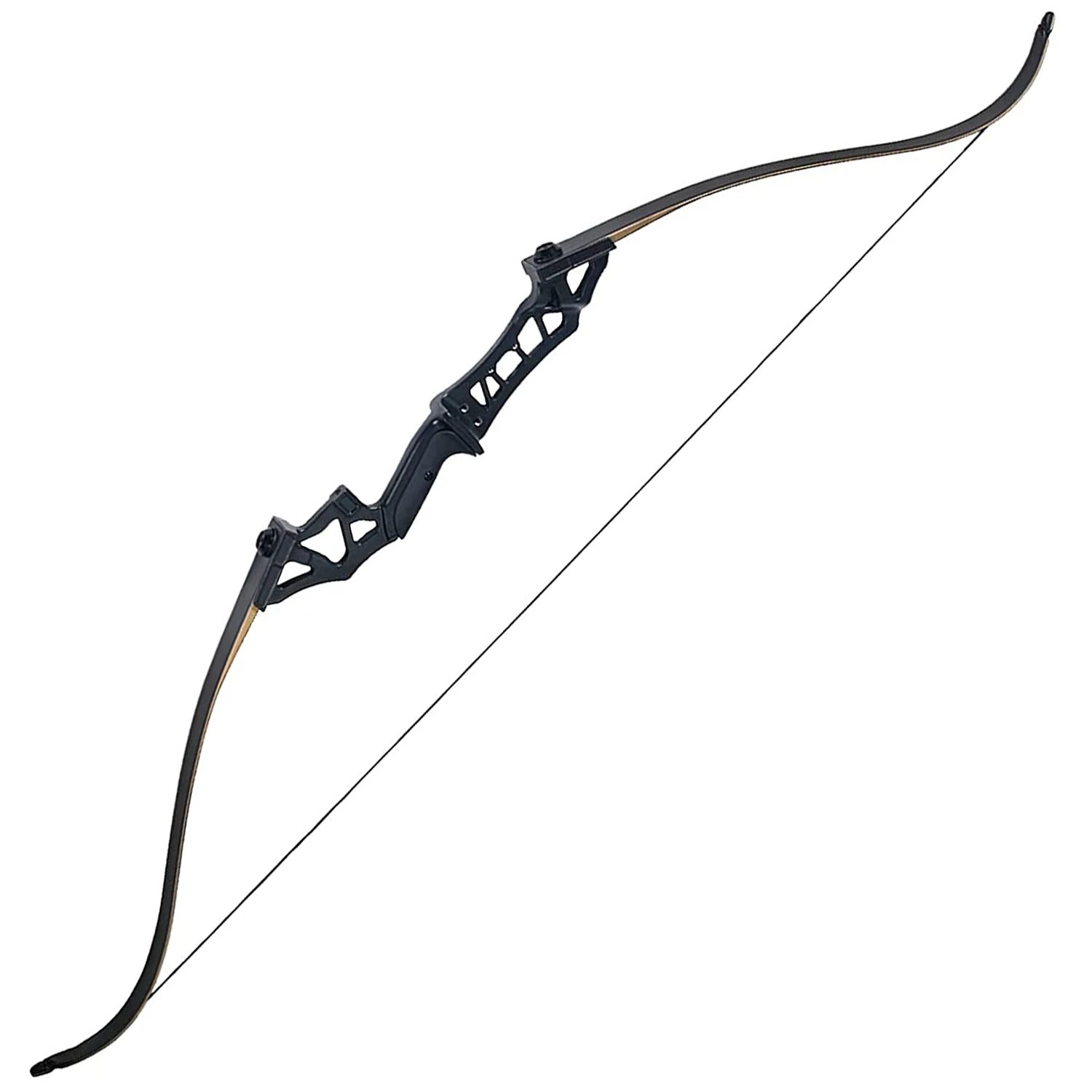 Onebows 60inch Metal Riser Recurve Bow for Hunting Competition Shooting 30-70Lbs Black/Camo Adult Takedown Long Bow Archery