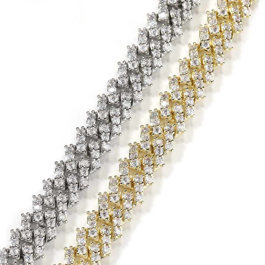 Женский чокер с кубинской звеньем THE BLING KING украшение кубическим цирконием в