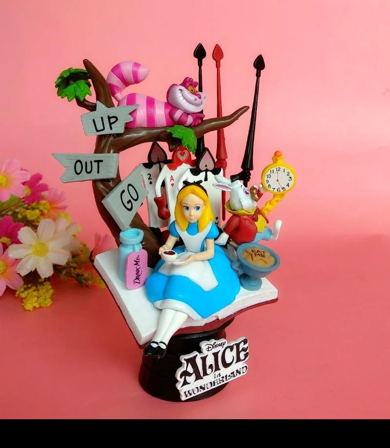Disney 19cm Alice In Wonderland Princess Action Figure Anime Mini Decoration Pvc Collection Figurine Toy Model For Children Gift