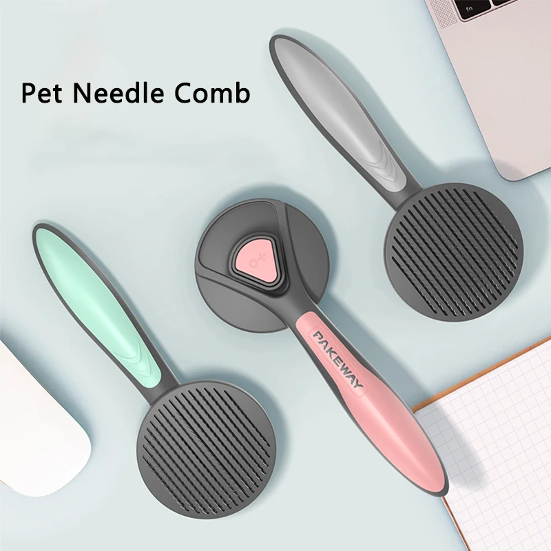 

Pets Slicker Brush Cat Grooming Massage Comb Dogs Self Clean Shedding Brush One Button Removes Loose Undercoat Mats Tangled Hair