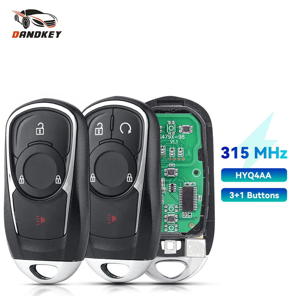 

Dandkey 4/5/6 Buttons Smart Promixity Remote Carl Key 315/433MHz for Buick Encore Envision 2017 2018 2019 2020 -HYQ4AA /HYQ4EA