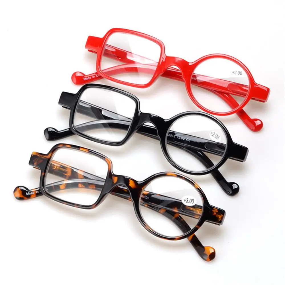 

1.0x ~ 3.5x Vintage Readers Spring Hinge Reading Eyeglasses Round Square Frame Presbyopic Glasses Reading Glasses