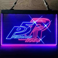 custom neon sign persona 5 royal game room dual color led neon light home decoration hanging light birthday gift