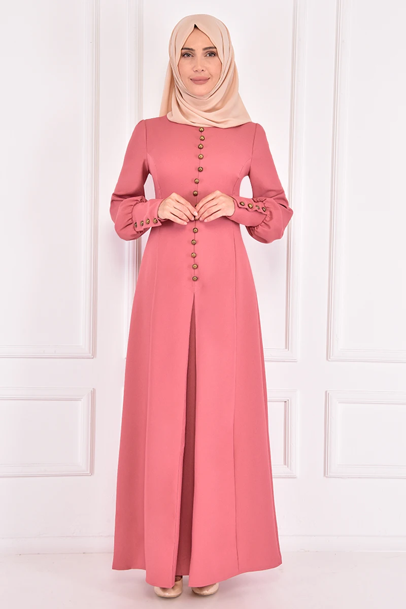 Платье на пуговицах, женская одежда в мусульманском стиле с замком, женское платье-Абая, женское платье в турецком магазине, мусульманское п...
