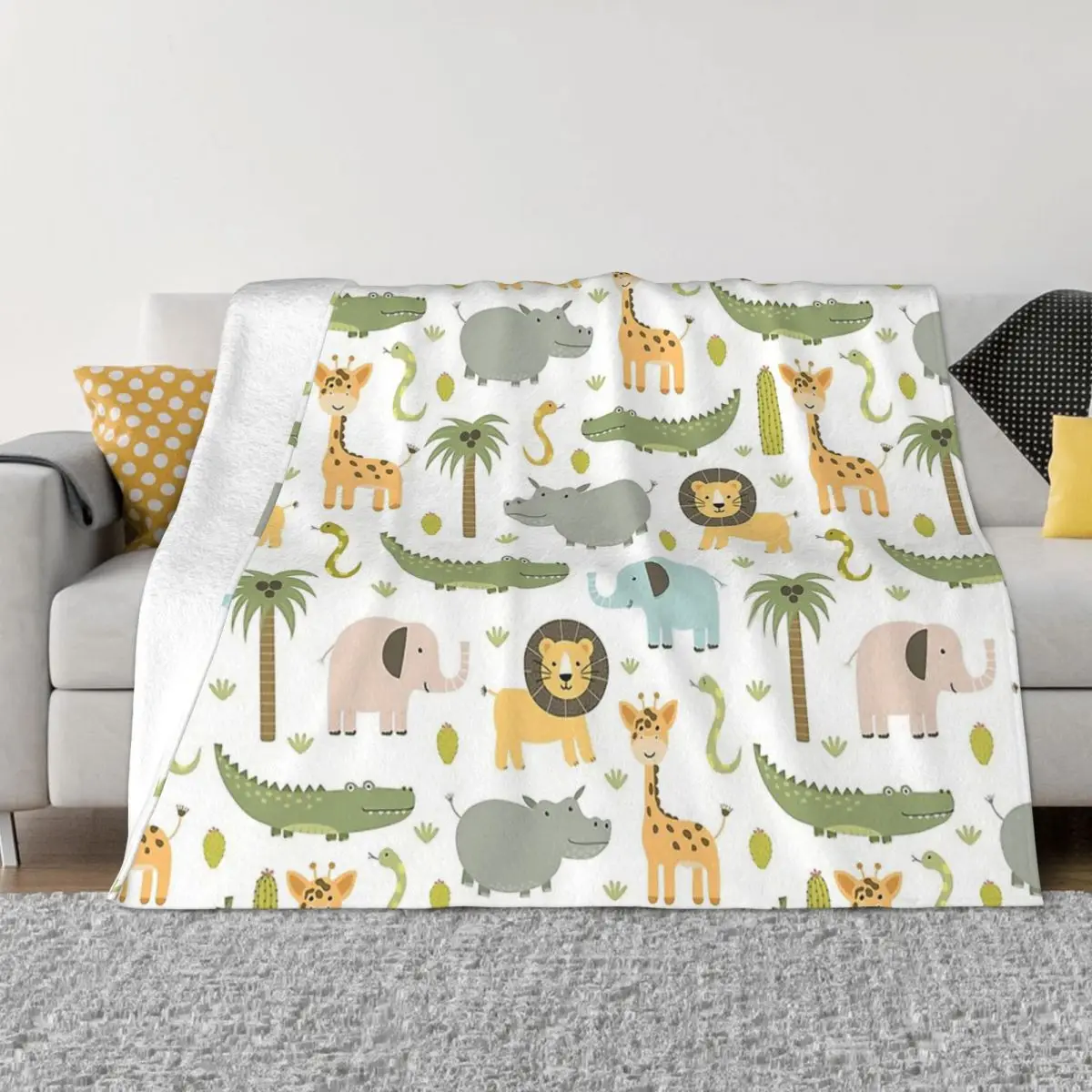 

Cute Cartoon Blankets Coral Fleece Plush Decoration Bedroom Bedding Couch Bedspread
