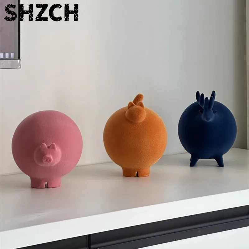 Фото MOMO Piggy - украшение для тумбы под телевизор, для гостиной, декор с мягким освещением, высококачественная светотехника, декор для прихожей. №1
