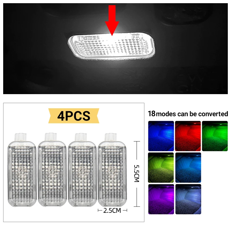 

Декоративная Атмосферная Подсветка Салона (подсветка Ног) Для Skoda Octavia 3 A7 MK3 5E 2015-2020, 12В, 2400Лм, Аксессуары