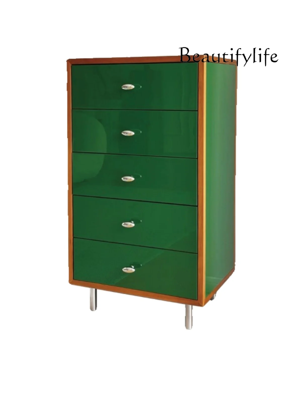 Роскошный шкафчик в стиле ретро с изображением французской строчки из массива