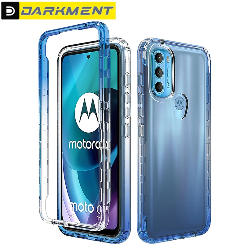

Shockproof Gradient Color Transparent Case For Motorola G71 5G Anti Fall Simple Silicone Clear Protect Cover For Moto G 71 5G