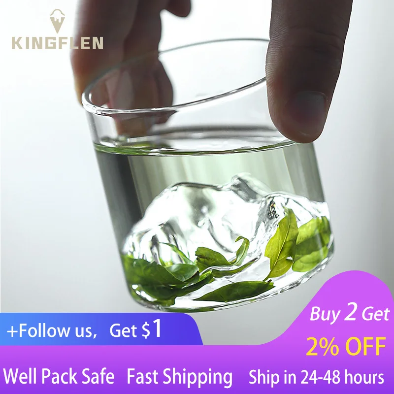 

Creative glass Fuji Mountain style water cup summer ins fruit juice coffee cup heat-resistant glass mountain viewing cup