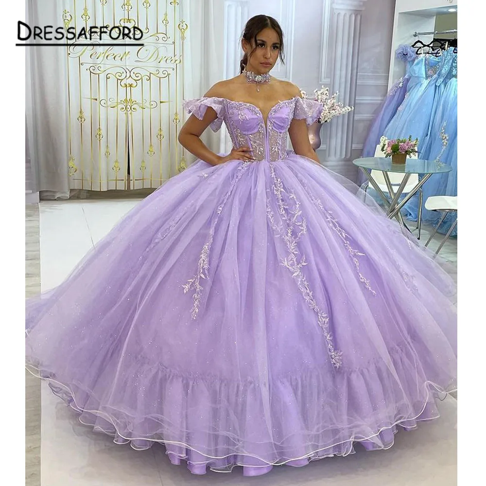 

Lilac Quinceanera Dresses Ball Gown Prom Dress Sweet 16 Dress For 15 Years Corset Dress Pageant Gown Plus Size