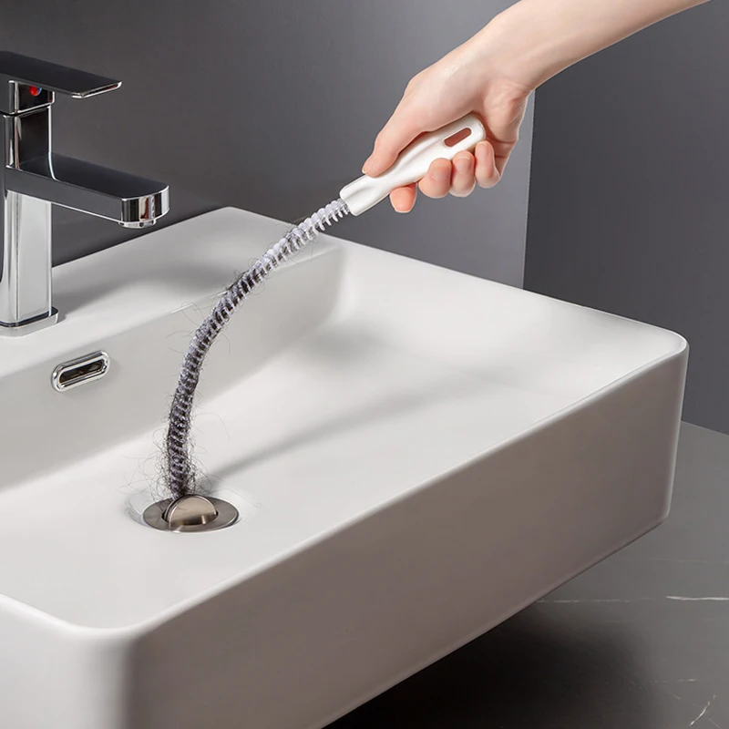 

45cm Portable Sink Cleaning Hook Spring Pipe Dredging Tools Kitchen Cleaning Tools Bathroom Hair Deep Cleaning Pipeline Dredge
