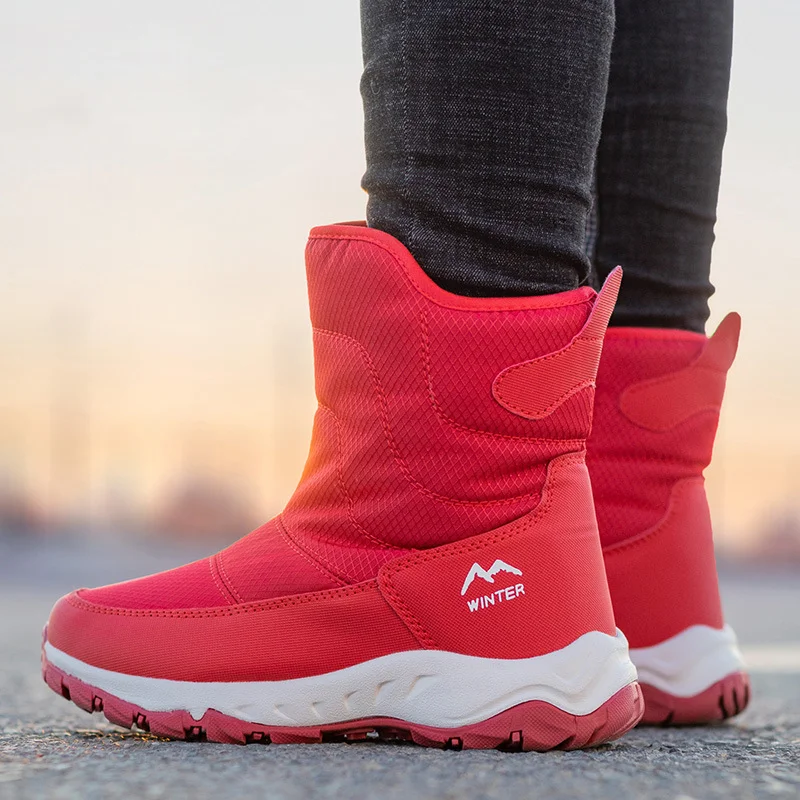 

Женские зимние ботинки, новинка 2023, плюшевые женские зимние ботинки на молнии, водонепроницаемые Нескользящие теплые меховые женские зимние ботинки для девочек Botas Mujer