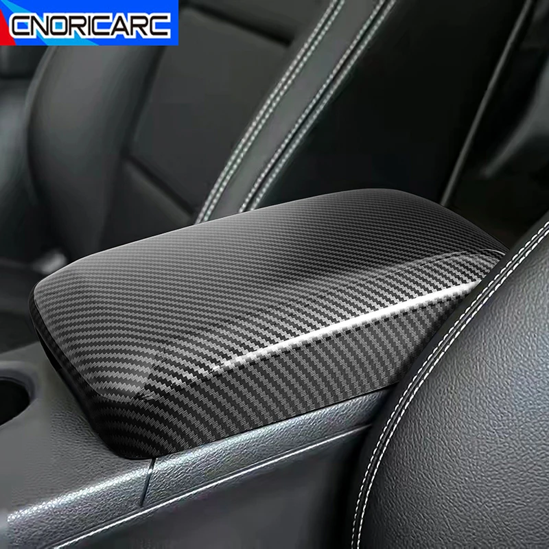 

Car Accessories Stowing Tidying Armrest Box Panel Trim Carbon Pattern For Mercedes Benz A Class W176 GLA X156 CLA C117 2013-2018