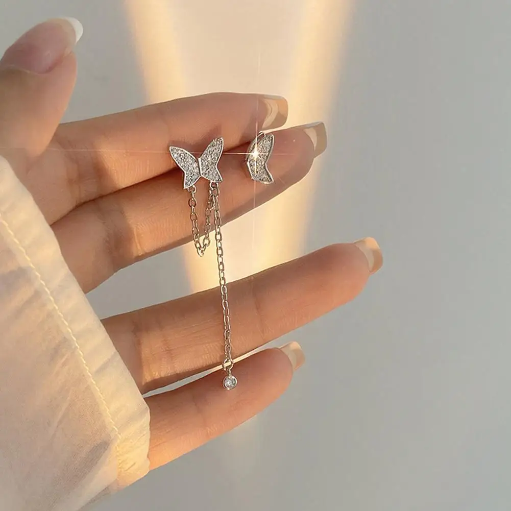 

New Fashion Punk Butterfly Clip Earring for Teens Women Men Ear Cuffs Zinc Cool Jewelry Vintage Retro Chain Earrings Metal