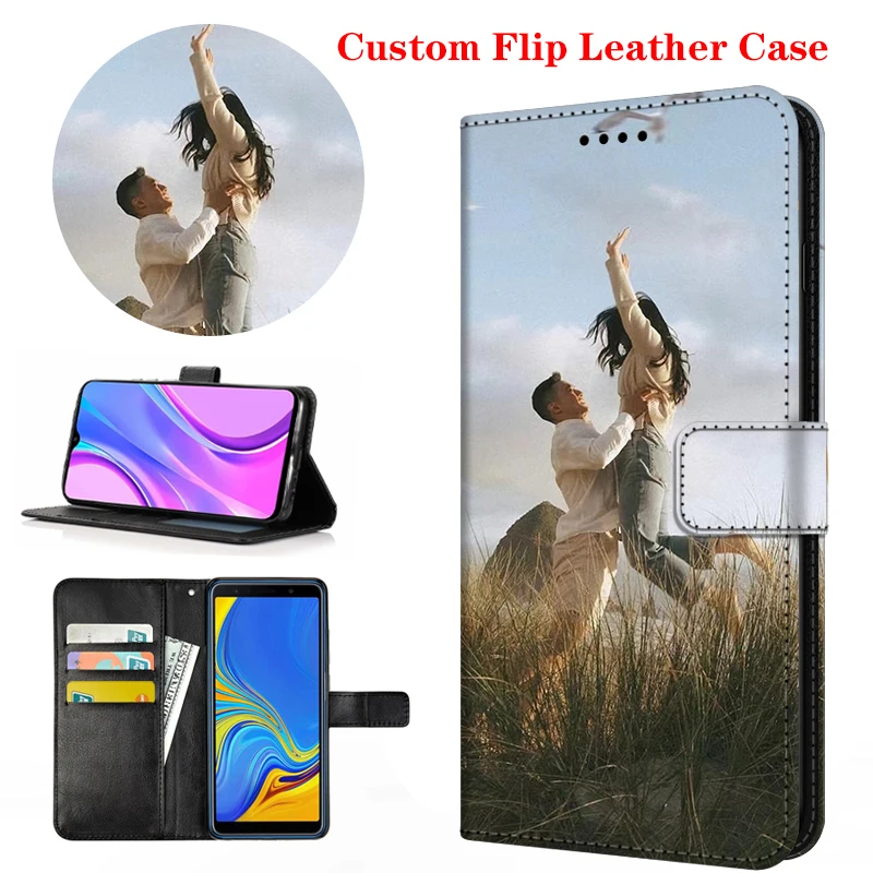 Фото Индивидуальный кожаный чехол-книжка DIY для телефонов TCL K33, K32, 306, 305, 503, TCL30, 60 SE, 10 Pro, TCL60, NxtPaper, 60R с функцией подставки и отделениями для карт №2