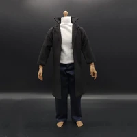 16 scale male soldier long trench coat white turtleneck shirt jeans casual clothes set for 12inch action figure body model