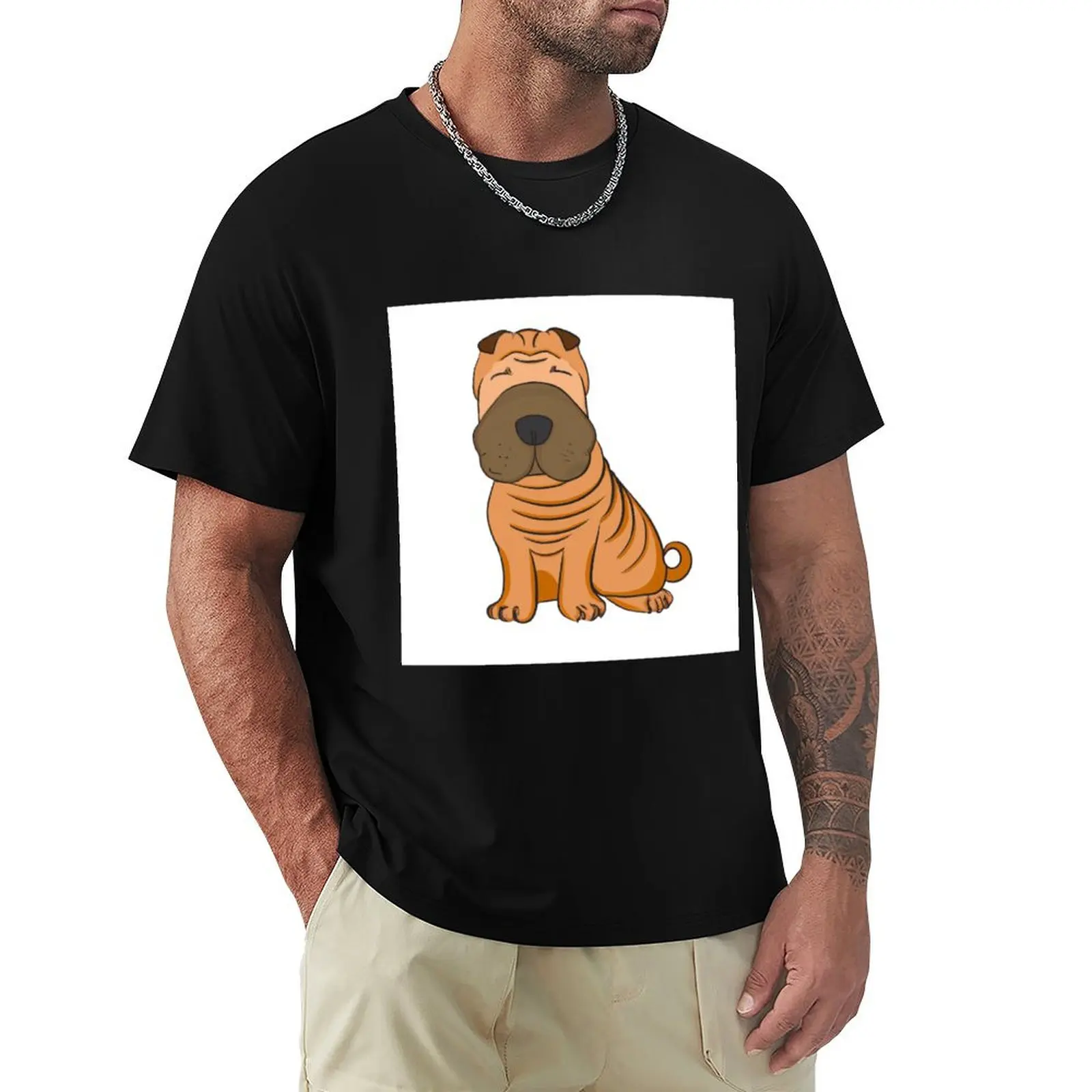 Фото Футболка Shar Pei больших размеров для тренировок с коротким рукавом №1