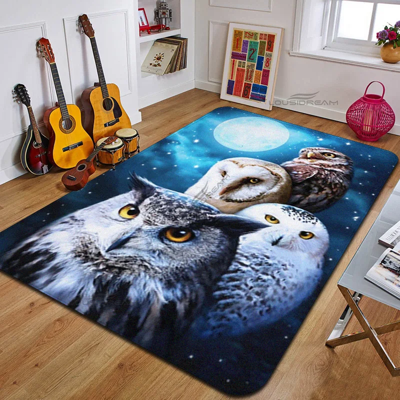 

Декоративный ковер с рисунком милой совы, напольный коврик для детской спальни, можно настроить ковер, подушка для гостиной, дверной коврик