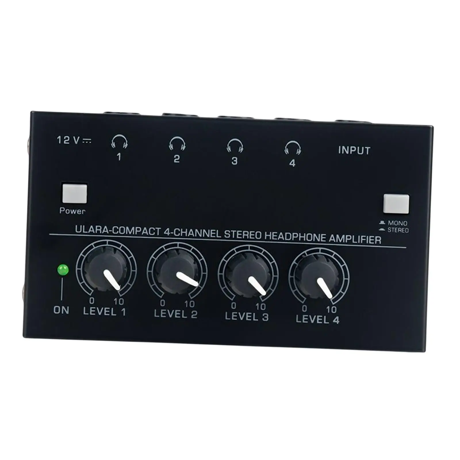 

Stereo Headphone Amplifier 4 Channel Studio Headphone Splitter Amplifier for Sound Mixer