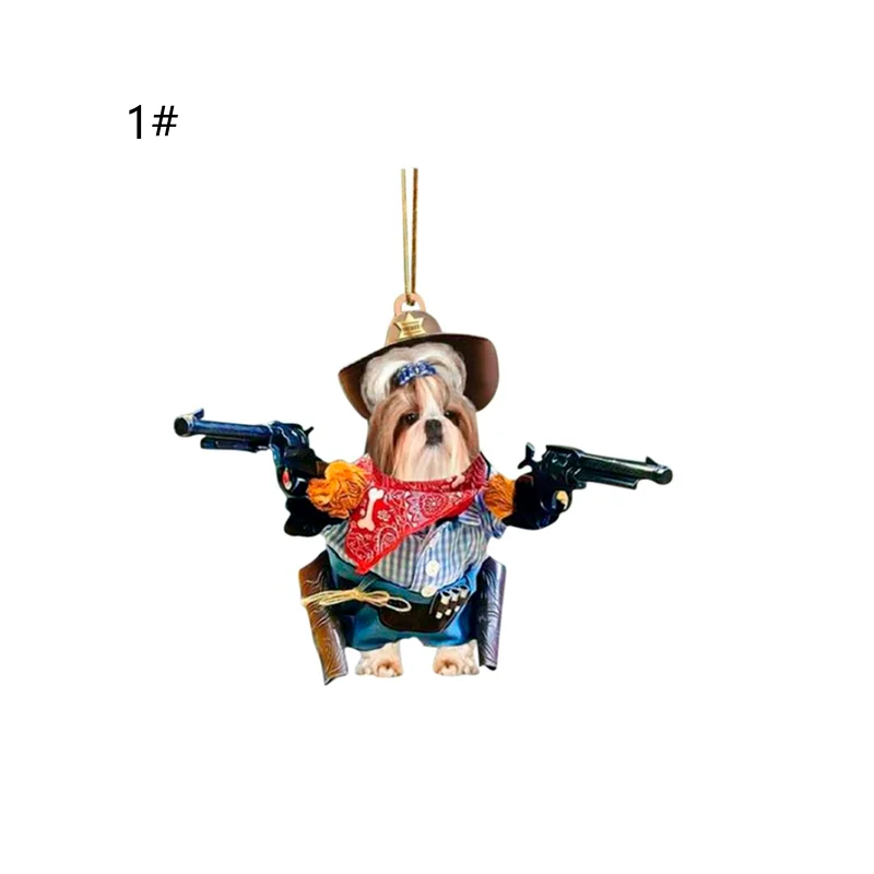 

3D Dog Hanging Ornament Cute Funny Cartoon Pendant Key Chain Animal Pendant Car Rear View Mirror Backpack Accessories Dropshipp