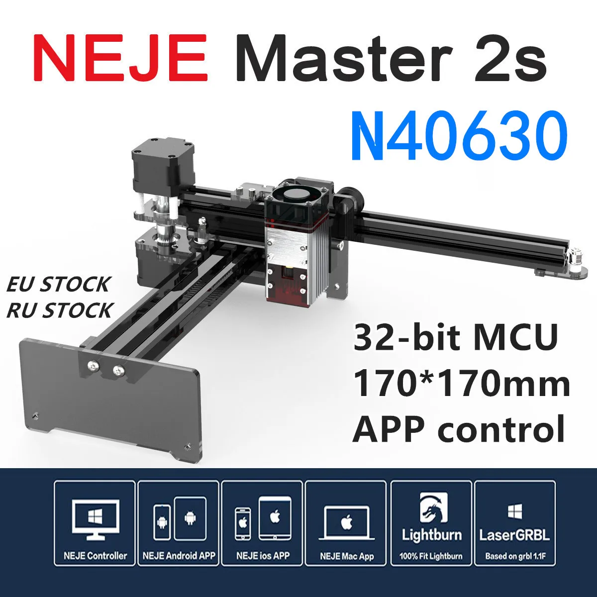 NEJE Master 2s  A40640/N40630 CNC Laser Engraver Cutter Printer Cutting Machine Router Lightburn Bluetooth Metal Mark Tool