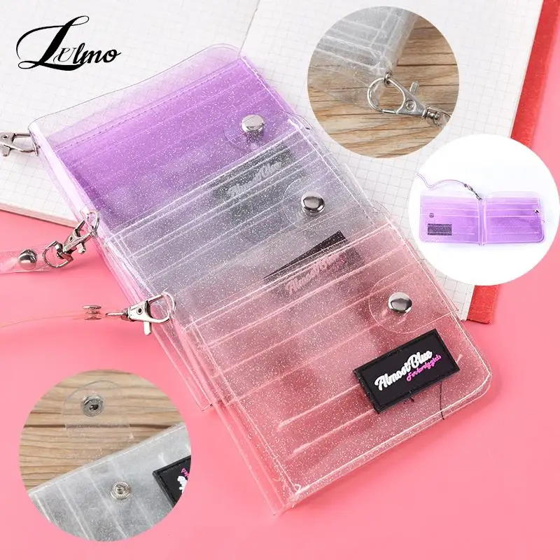 Pvc Clear Jelly Bag Mini Money Wallet Card Holder Transparent Women Purse Ladies Purse Wallet Jelly Card Holder