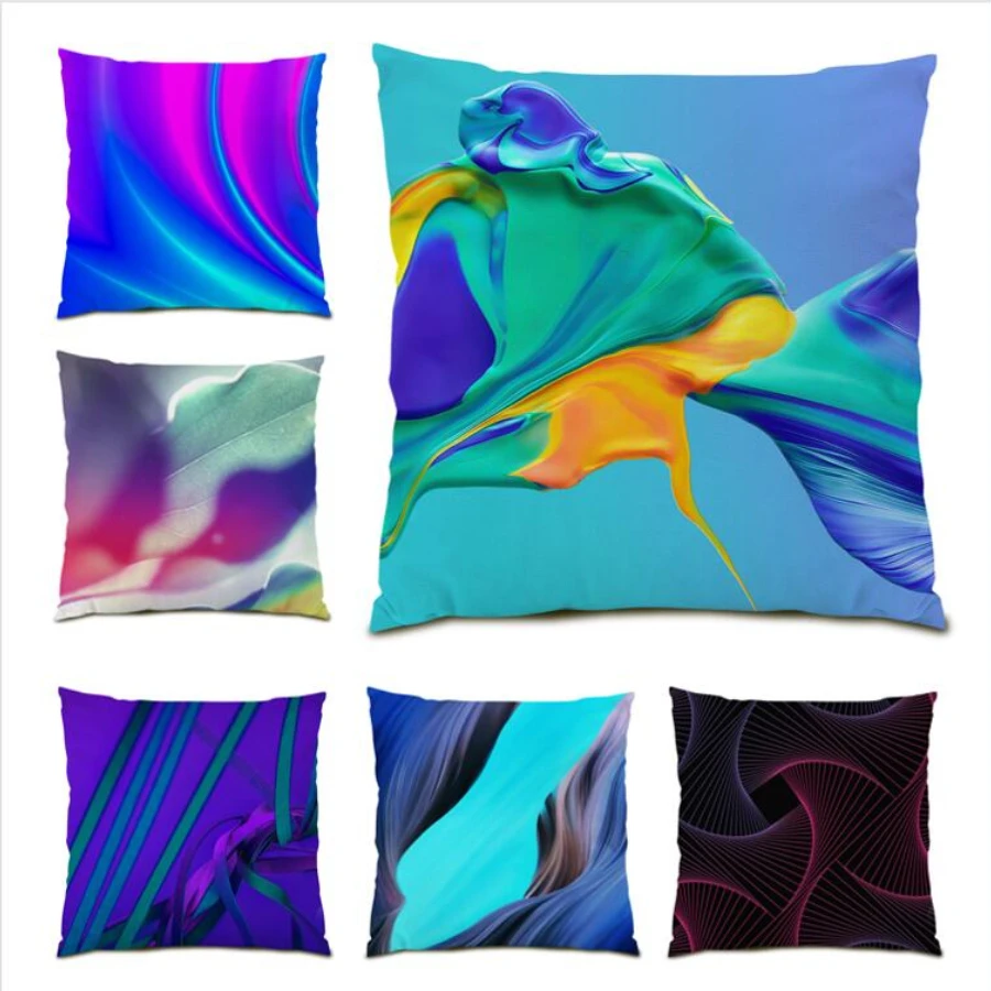 

Living Room Decoration Gift Cushion Cover 45x45 Bed Sofa Throw Pillow Covers Modern Geometric Velvet Stripes Plaids Print E0124