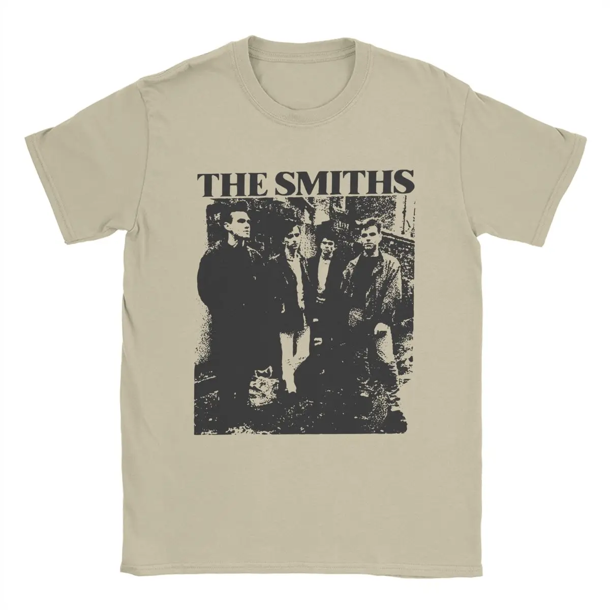 

Мужская Винтажная Футболка The Smiths с рисунком карандаша, Повседневная музыкальная футболка из чистого хлопка, футболка с круглым рукавом, одежда с принтом