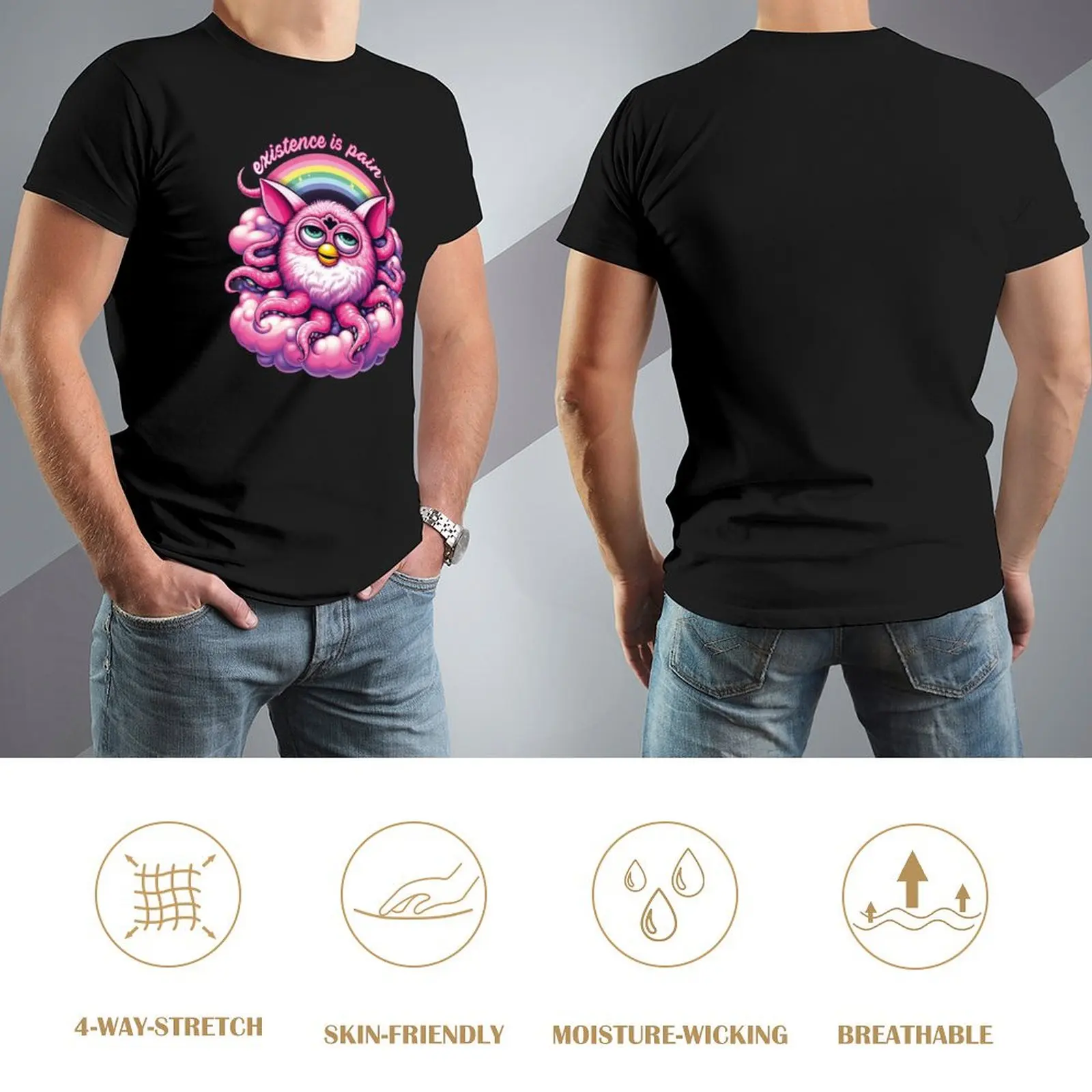Футболка Existence is Pain Octofurb футболка с аниме изображением принца для мальчиков