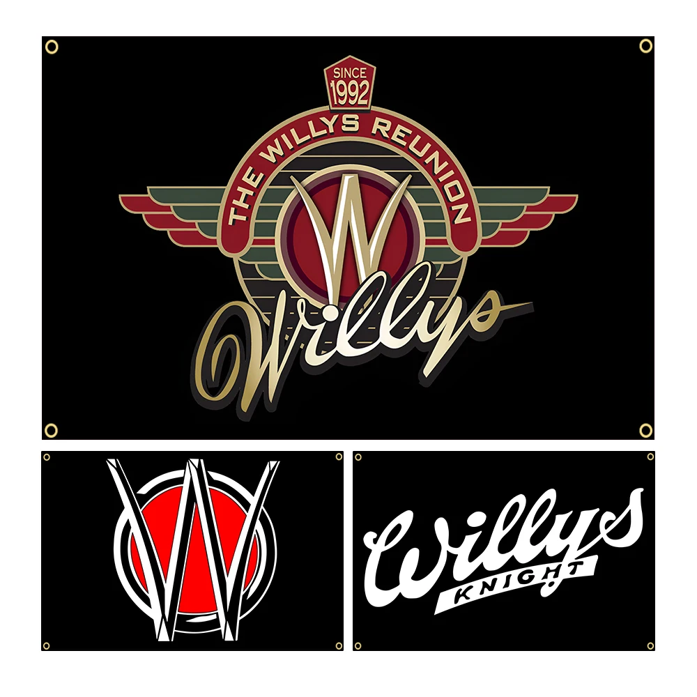 

Выборов 90x150 см Американский джип Вилли Вт гоночный автомобиль рыцарь украшение интерьера баннер гобелен