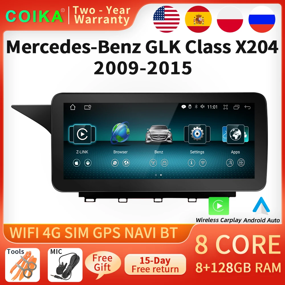 8-ядерная беспроводная автомобильная система Carplay Android 11 GPS навигация радио для