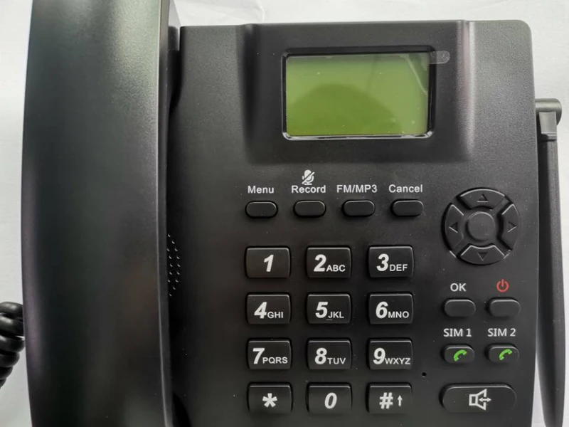 english russian languages cordless phones with wifi gsm sim card wireless fixed phone desktop telephone for office home free global shipping