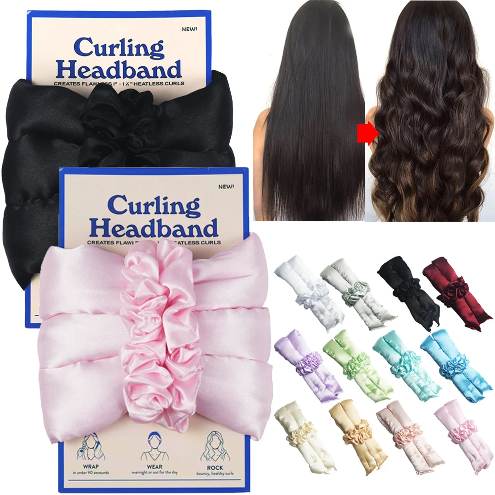 

Heatless Curling Headband Curlers Modeler Women Hair Rollers Sleep Overnight Waves No Heat Perm Rods Magic Curling Hair Tools