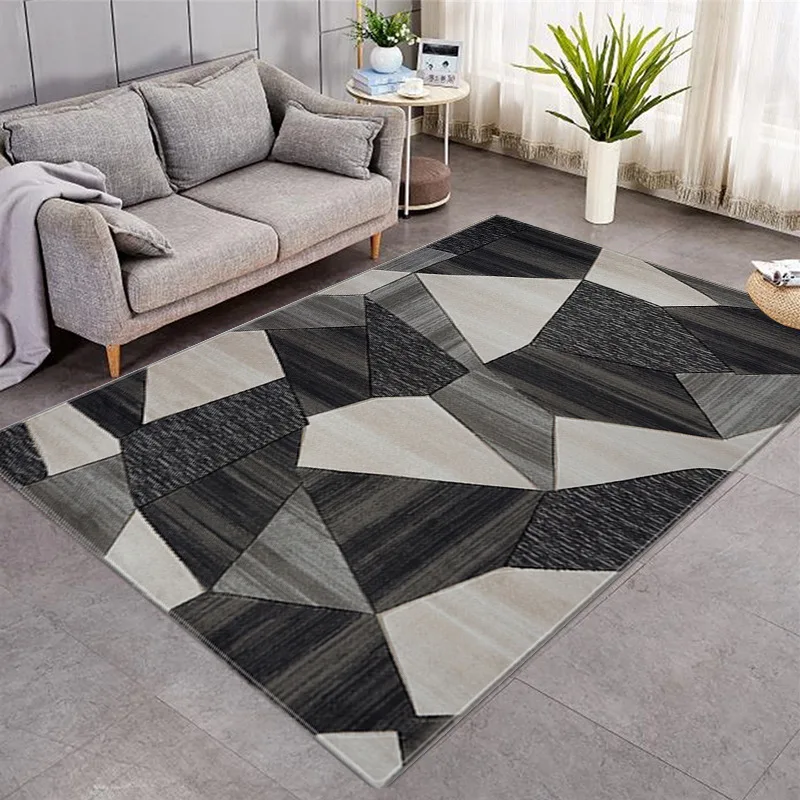 

Geometric Carpet for Living Room Anti-slip Pattern Print Indoor Area Rugs Home Floor Mat Sofa Carpets Tapis Salon Tapete Peludo