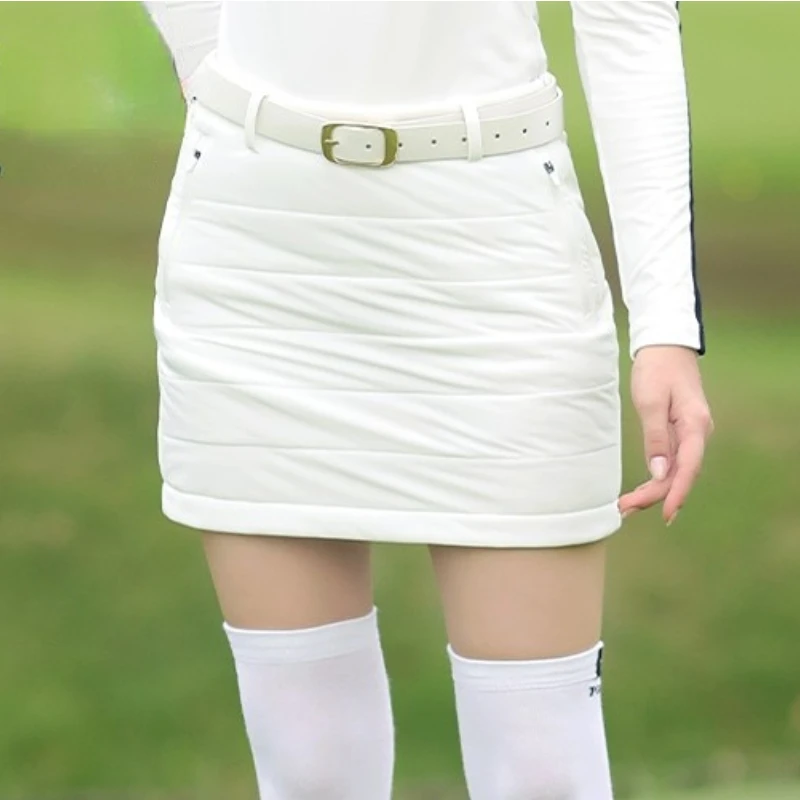

PGM Thickened Laminated Fiber Cotton Skirt Golf Women Short Skort Autumn Winter Warm Sports Clothing