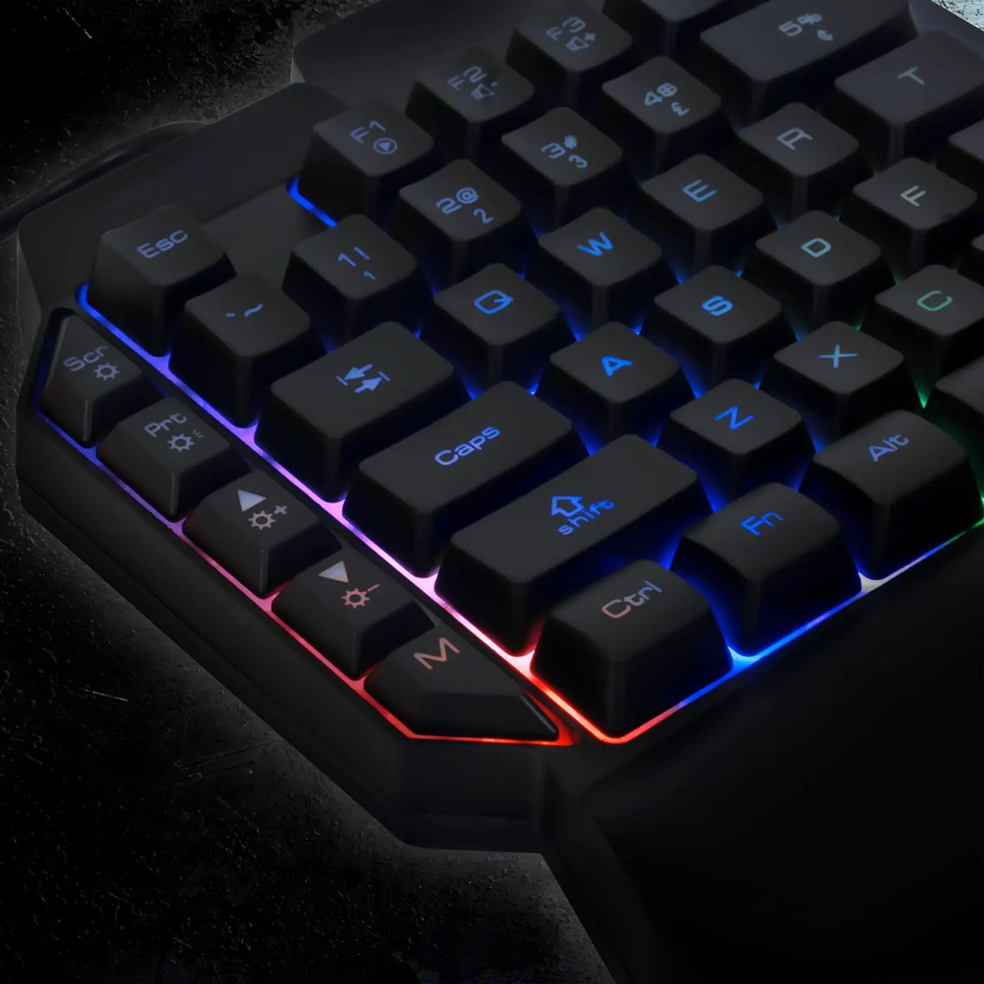 

NEW Gamer Single Handed One Hand Multimedia Leds Rgb Lighting Control Connection Usb Pc Notebook Mac Cell Phone Ps4 Ps5 Xbox Ser