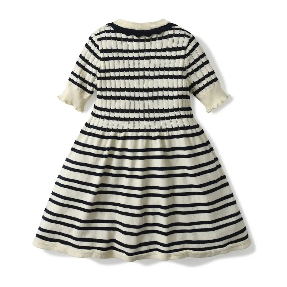 Детский вязаный хлопковый свитер летние детские вязаные крючком платья в